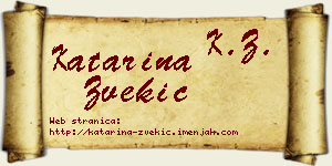 Katarina Zvekić vizit kartica